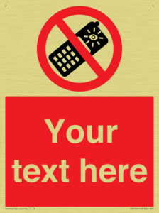 Custom No camera phones Sign